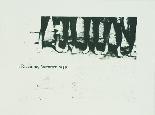 {n Riccione, Sommer 1939}, Lithographie, 2006, Auflage: 25 Stück 
