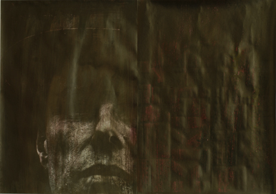 {aus der Serie PARABOL}, 2006, Tusche, Offsetdruck auf Papier, 59,5 x 84 cm 
